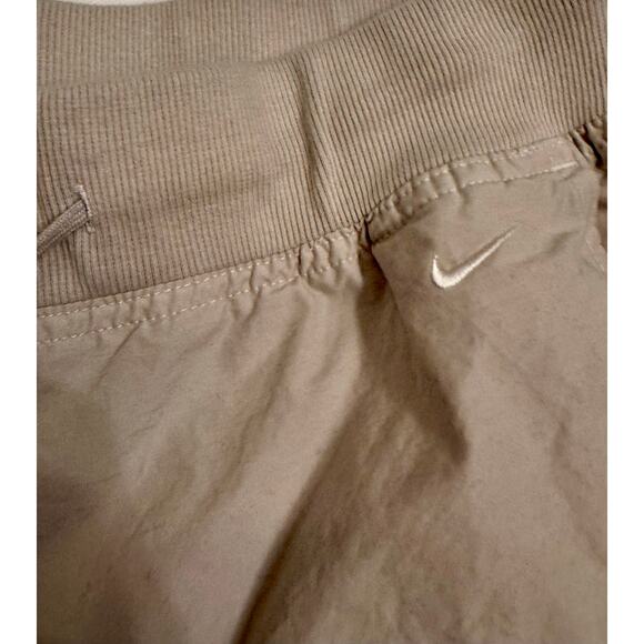 Vintage Y2k Women's Nike Cargo Pants Tan/White Stripe Size L Drawstring - Picture 3 of 5